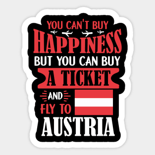 You Can't Buy Happiness - Ticket To Austria Gift Sticker